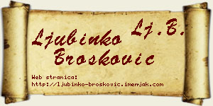 Ljubinko Brošković vizit kartica